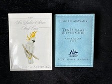 Rare 1990 Cockatoo Birds of Australia inner/outer Box with Cert of Authenticity 
