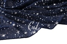 Pretty Shining Stars Silver Foil Print Scarf Light Wight Shawl Wrap Pashmina