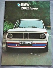 Very Rare BMW 2002 Turbo 1974 1975 UK Market Sales Brochure