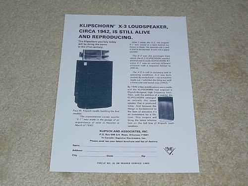 Klipschorn klipsch 1976 - klipschorn,
