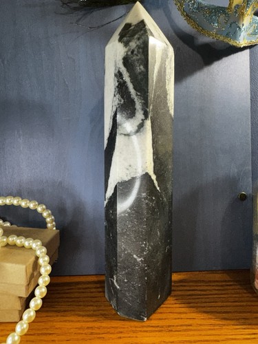 Large black tourmaline and - large,