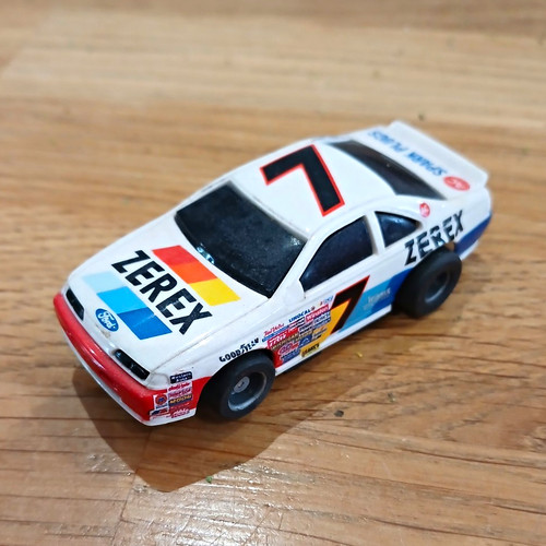 Tyco slot car white - car, zerex