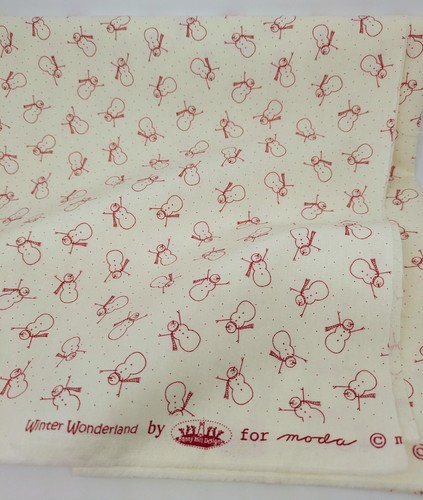 Snowmen 100 cotton fabric - snowmen, 100%