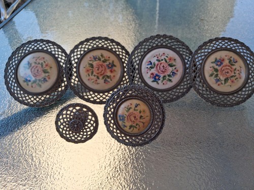 Vintage tapestry handles - vintage,