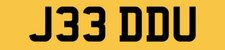 JED JEDS NUMBER PLATE PRIVATE REGISTRATION J33 DDU CAR REG JED U JEDD JEDI REG