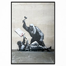 Banksy Poster Print Royal Courts of Justice Mural Graffiti Poster Wall Art A5-A1