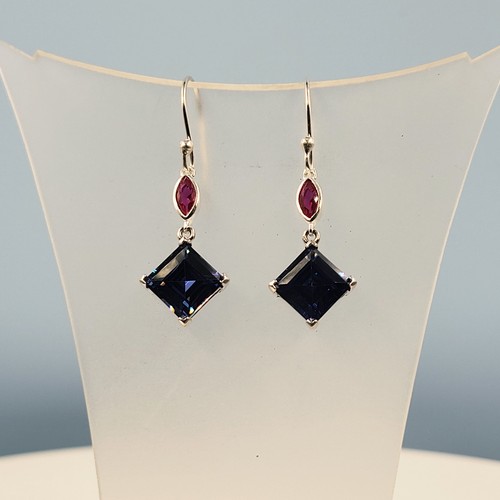 Tanzanite silver earrings - silver,