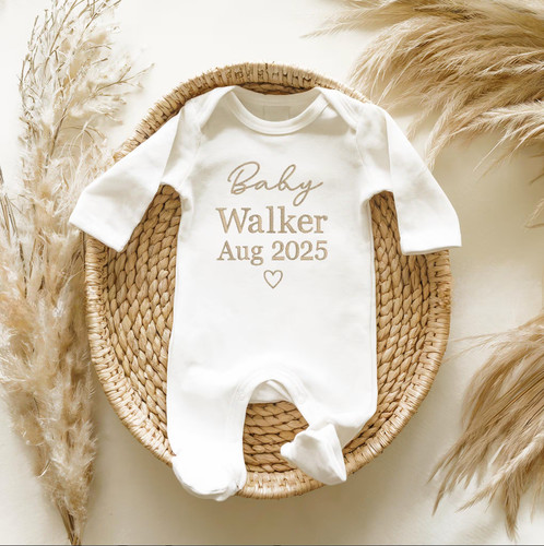 Embroidered baby surname - embroidered,