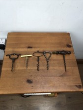 antique corkscrews x 5