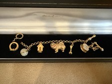 Danbury Mint Pomeranian Charm Bracelet with Original Box