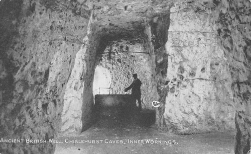 Postcard chislehurst caves - chislehurst,