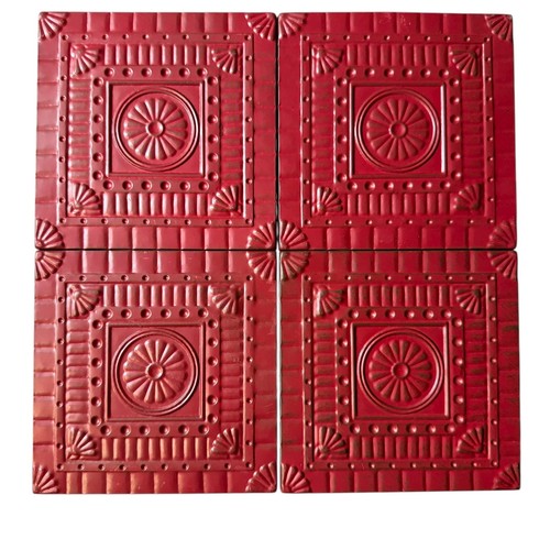 Vtg red aluminum - vtg, ceiling