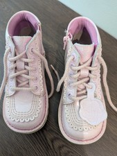 Girls Pink Glitter Kickers Size 29 Only Worn Twice Excellent Condition