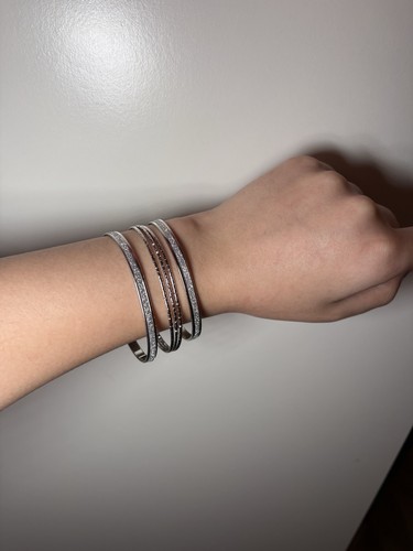 Silver glittery triple - triple, layer