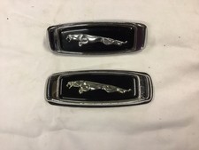 Jaguar XJ Series 3 Sovereign Front Wing Panel Leaping Leaper Badge Pair BAC3537