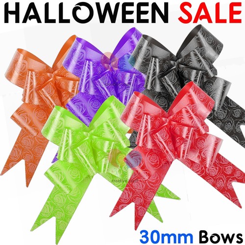 100pc pull bows - 30mm, halloween