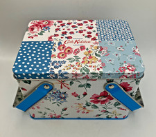 Cath Kidston London Cottage Patchwork Picnic Hamper Tin in Excellent Condition