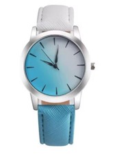 Unisex unusual 2 colour strap , gradient dial fashion watch.