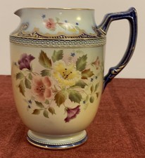 Carlton Ware W & R Blush Ivory Floral Water Jug (No Lid) 6" Tall
