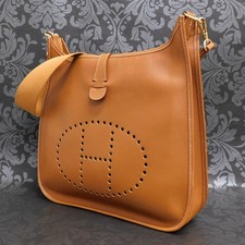 HERMES Evelyne Kushbel GM Leather Brown CrossBody Shoulder bag #292 Rise-on