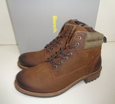 BENCH Mens Brown Leather Boots