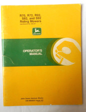 1985 JOHN DEERE RIDING MOWERS OPERATORS MANUAL ORIGINAL