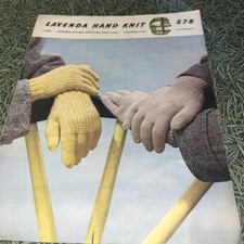 Vintage Lavenda Knitting Pattern Men’s Gloves 578 1950’s Retro