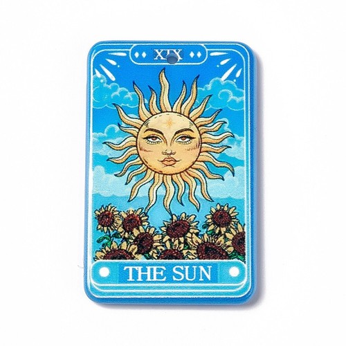 Tarot card charms the sun - charms,
