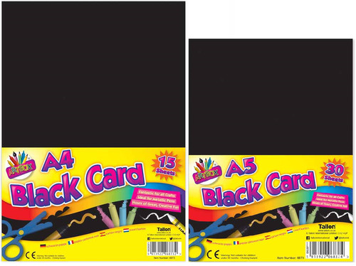 Black activity card - a5,