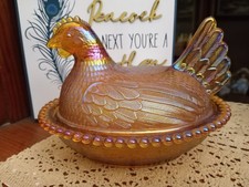 Indiana Glass Hen On Nest