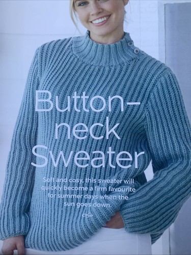 Knitting pattern button - button, neck