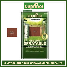 Cuprinol One Coat Sprayable RICH CEDAR Fence Treatment 5 litre