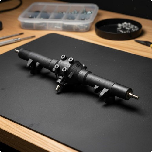Model car rear axle - rear, gearbox