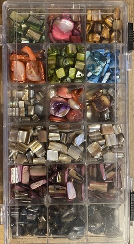 Shell chip beads - mop, mixed