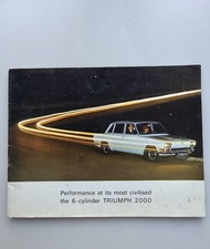 Triumph 2000 Mk1 Saloon 1964-1965 UK Market Sales Brochure.  Pub No 362/1064/UK