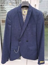 NOOSE & MONKEY MENS DOUBLE BREASTED WOOL SUIT JACKET BLAZER  38R PEAKY BLINDERS