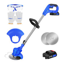 21V Charge Battery Garden Strimmer, Lightweight Grass Cutter Machine 10x Blades