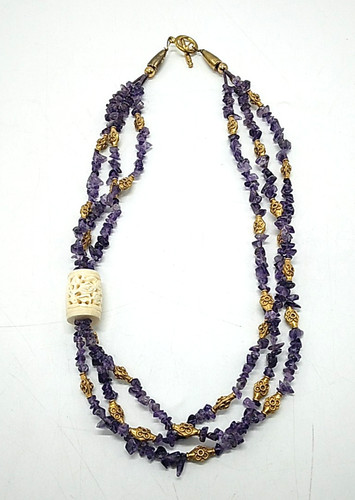 Amethyst necklace three - necklace,