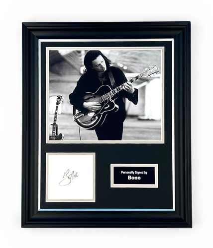 Bono vox signed matted - bono,