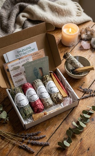 Smudging bundle kit includes - bundle, kit#includes
