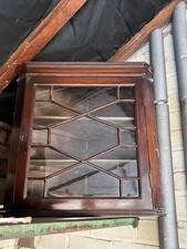 Vintage Dark Wood Corner Cabinet