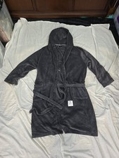Men's Stone Bridge Hooded Dressing Gown UK Size L Grey Brand New 