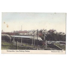 INVERGORDON Showing Train at Railway Station Postcard by MacPherson, Unused