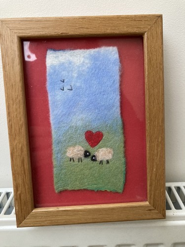 Needle felted picture handmade - picture,
