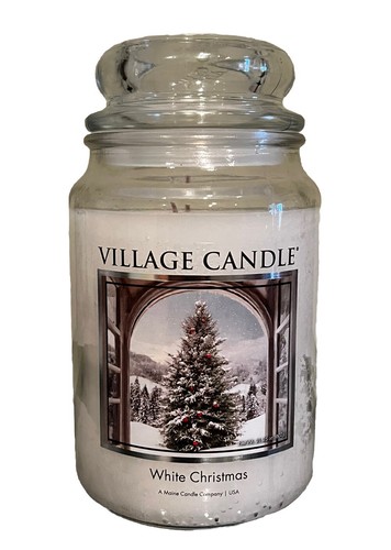 Village candle white christmas - candle,
