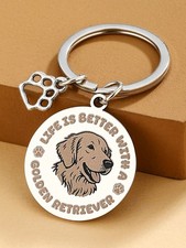 Golden Retriever Dog Keyring