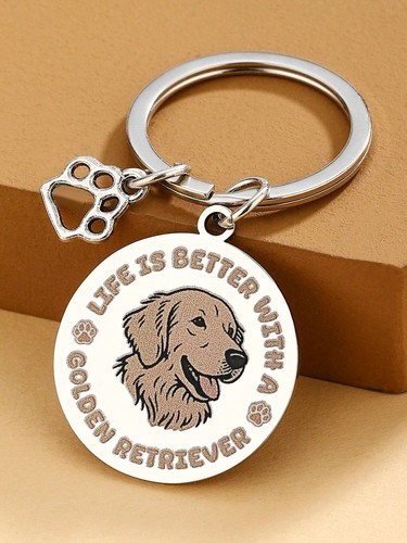 Golden retriever dog keyring - retriever,