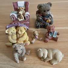 7 Collectible Teddy Bears Miniatures Including 3 Colour Box Peter Fagan Figures