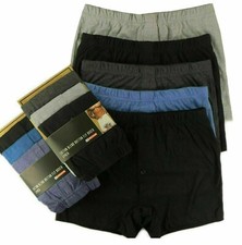 3 6 9 12 Pairs Men's Plain Boxer Shorts Stripe Underwear, Cotton Rich S-5XL