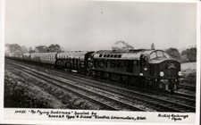 Flying Scotsman Hauled By Type 4 Diesel Electric Loco Real Photo Postcard